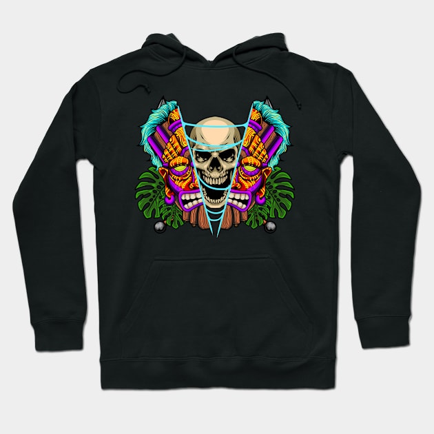 Tiki Mask 6.1 Hoodie by Harrisaputra